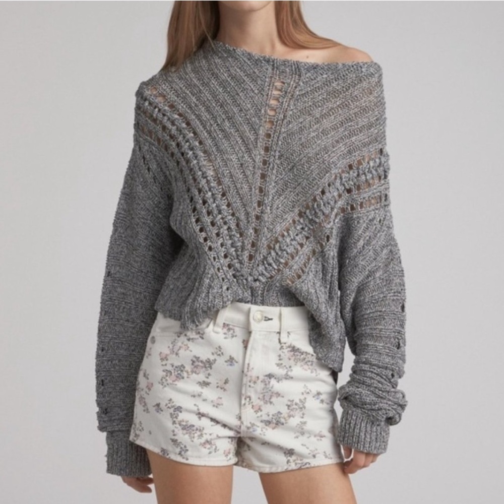 New! Rag & Bone Shorts Jean Ellie Floral Print Denim Shorts In Micro Floral 26